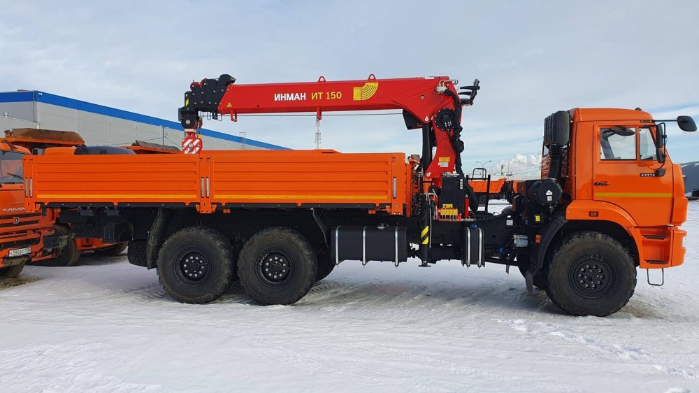 Бортовой автомобиль на шасси КАМАЗ 43118 с КМУ ИНМАН ИТ-150